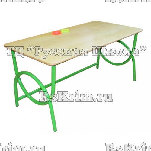 Стол регулируемый «Бамбуча» двухместный, столешница фанера, с 1 по 3 м/к зеленый RAL 6018