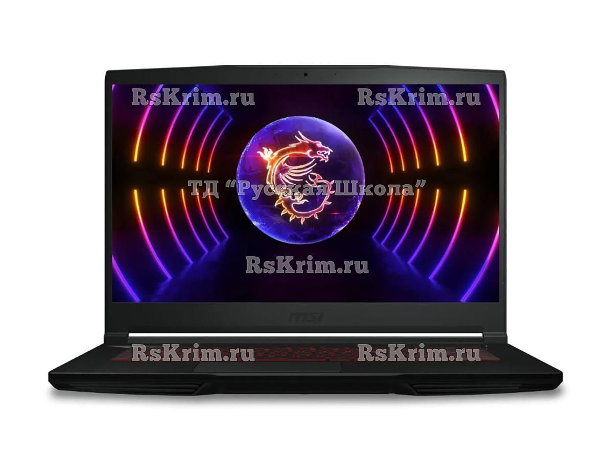 Ноутбук игровой MSI GF63 Thin 12UCX-1037XRU 9S7-16R821-1037, 15.6", IPS, Intel Core i5 12450H 2ГГц, 8-ядерный, 16ГБ DDR4, 256ГБ SSD, NVIDIA GeForce RTX 2050 - 4 ГБ, Free DOS, черный