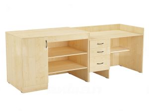 КОМПЛЕКТ столов демонстрационных для кабинета физики (пластик и ЛДСП Клён)