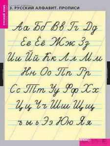 Таблицы демонстрационные "Русский алфавит"